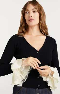 Bernadette Prestyled Ribbed Cardigan