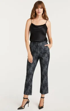 Bonded Lace Cropped Evelyn Pant