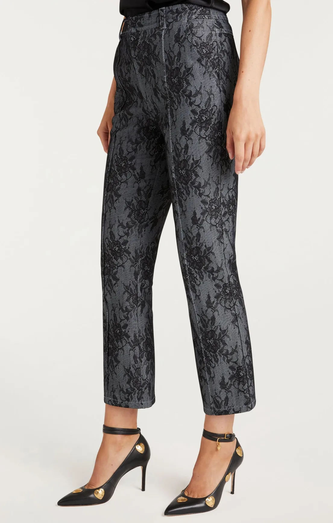Bonded Lace Cropped Evelyn Pant