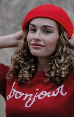 Bonjour Graphic Crewneck Sweater