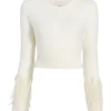 Briana Feather Crewneck Pullover