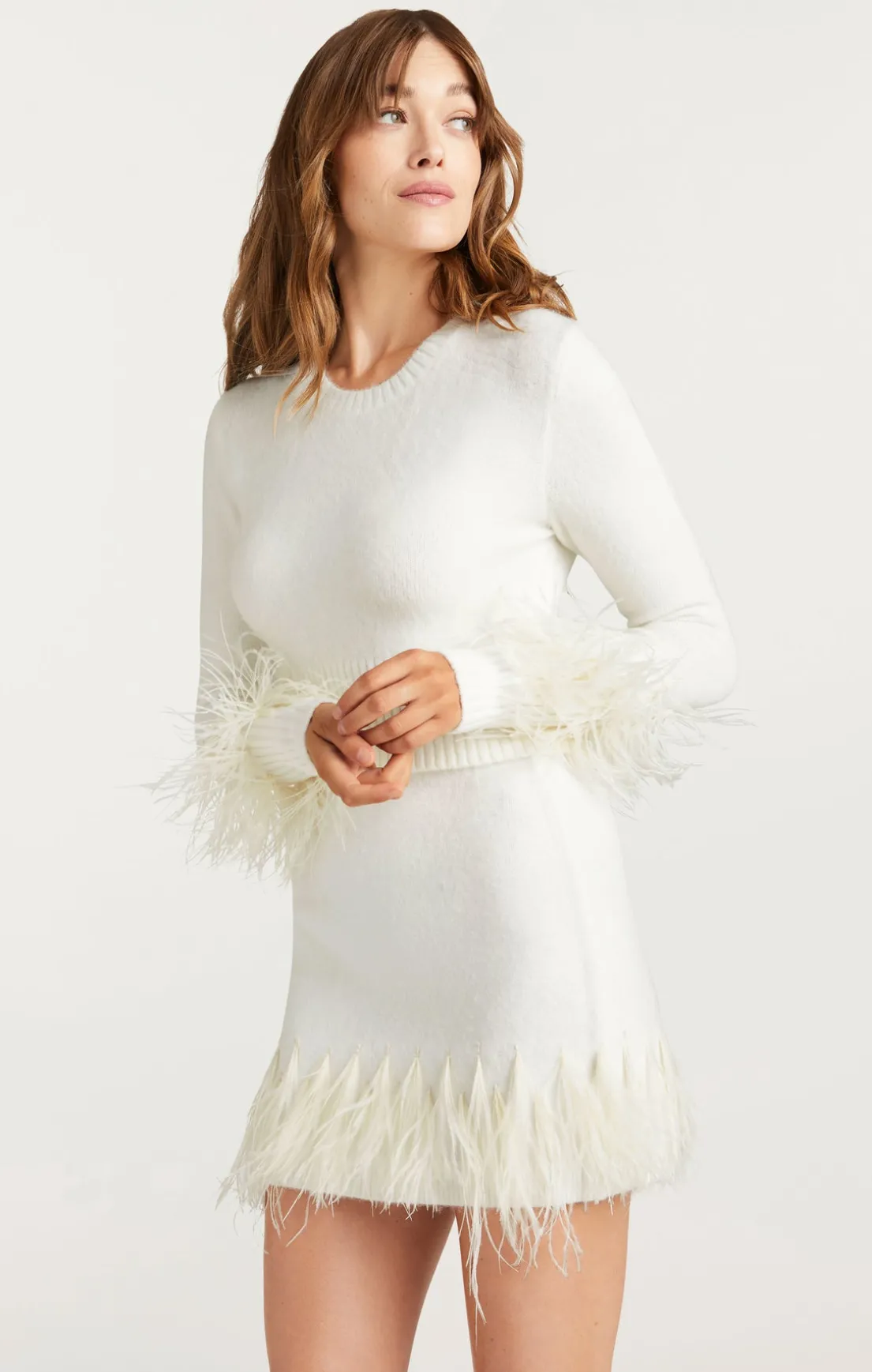 Briana Feather Crewneck Pullover