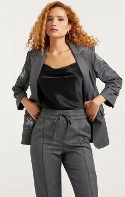 Butterflies Embroidered Joan Blazer
