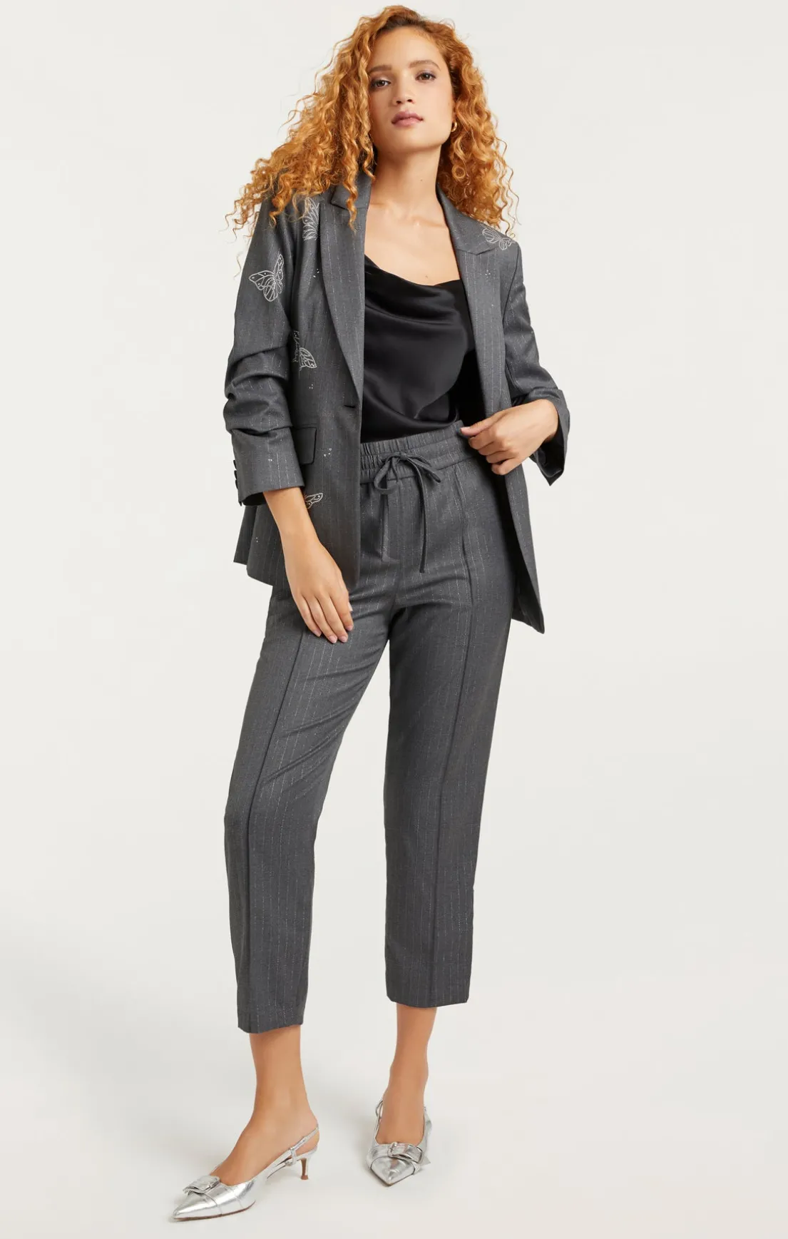 Butterflies Embroidered Joan Blazer