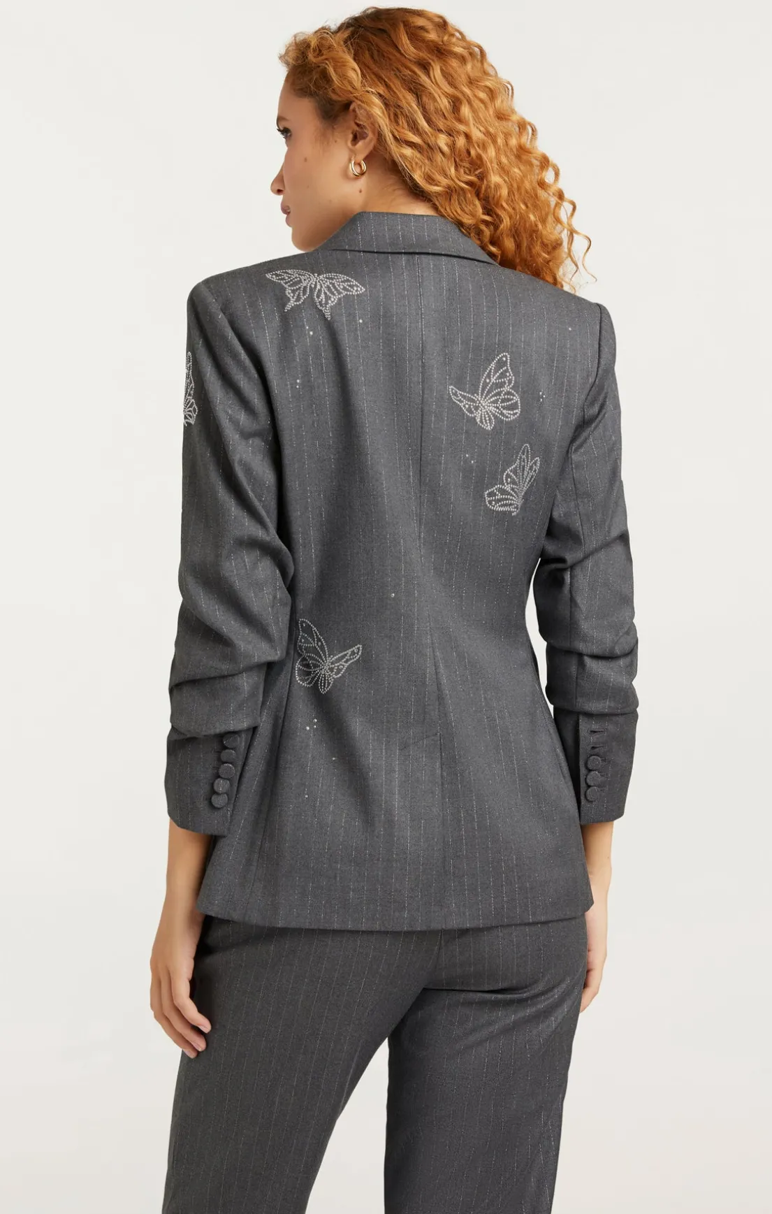 Butterflies Embroidered Joan Blazer