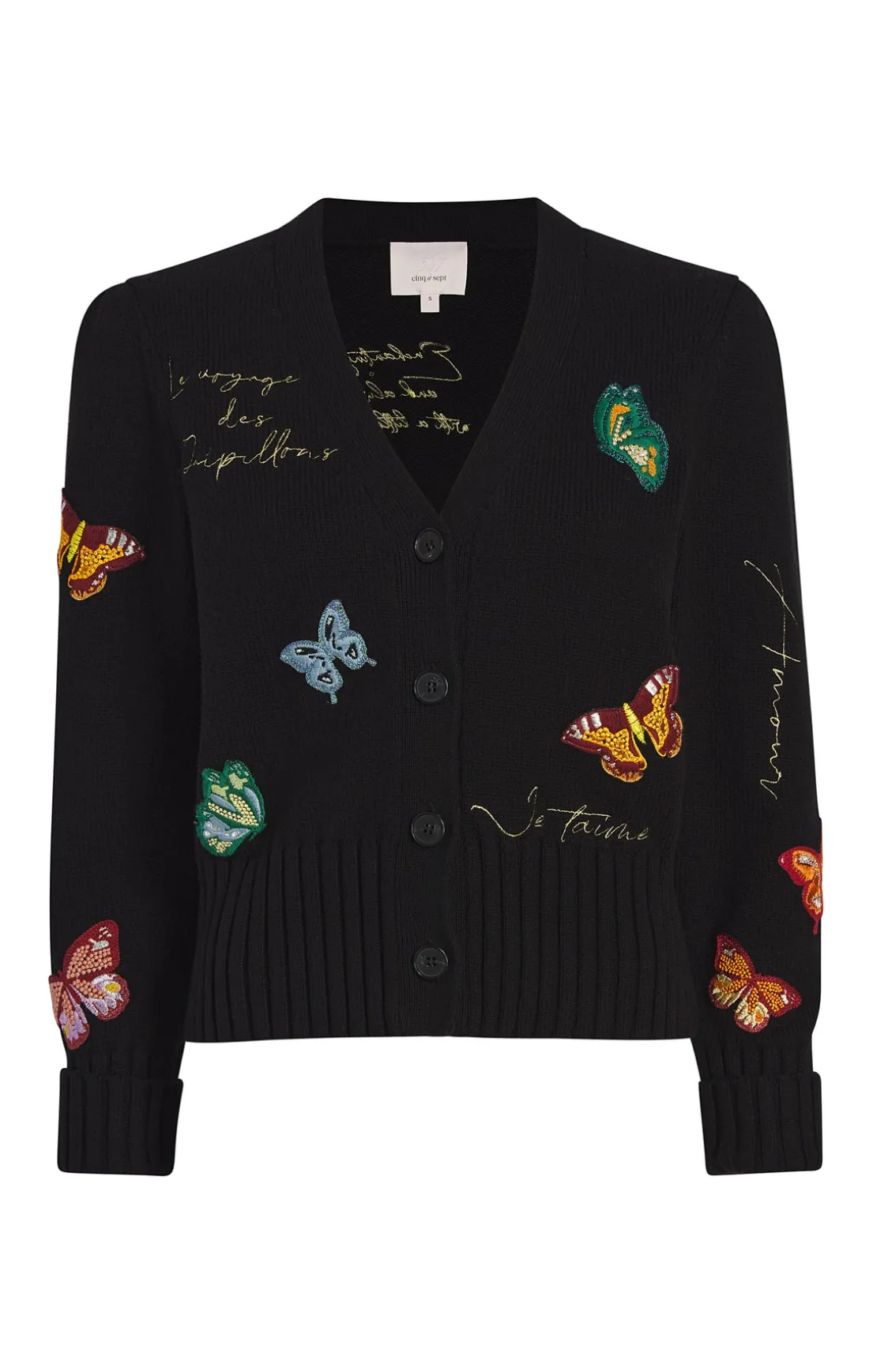 Butterfly Embellished Morgan Cardigan