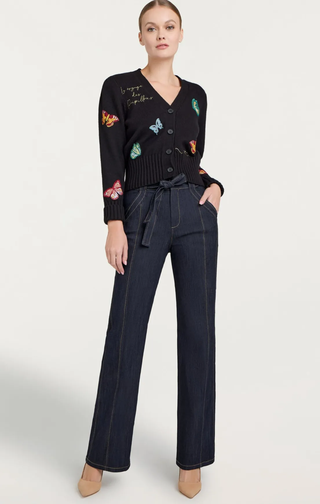 Butterfly Embellished Morgan Cardigan
