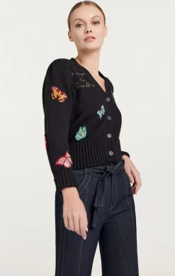 Butterfly Embellished Morgan Cardigan