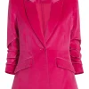Chenille Velvet Scrunched Cheyenne Blazer