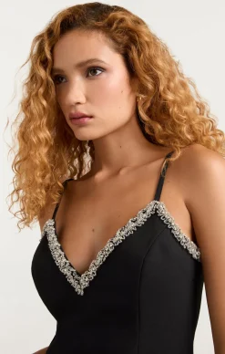 Chunky Bead Embellished Brea Dress