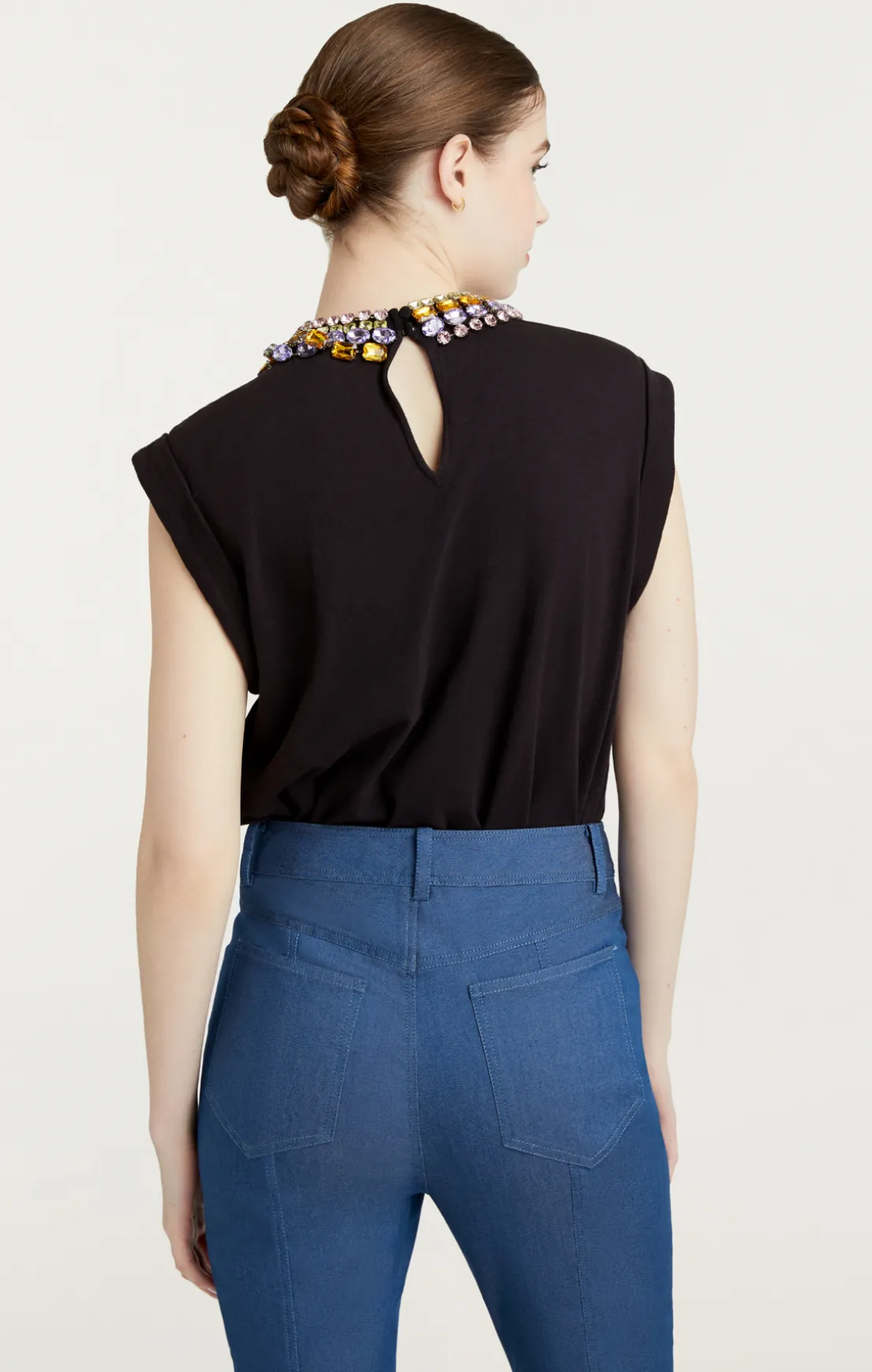 Chunky Rhinestone Embellished Tee