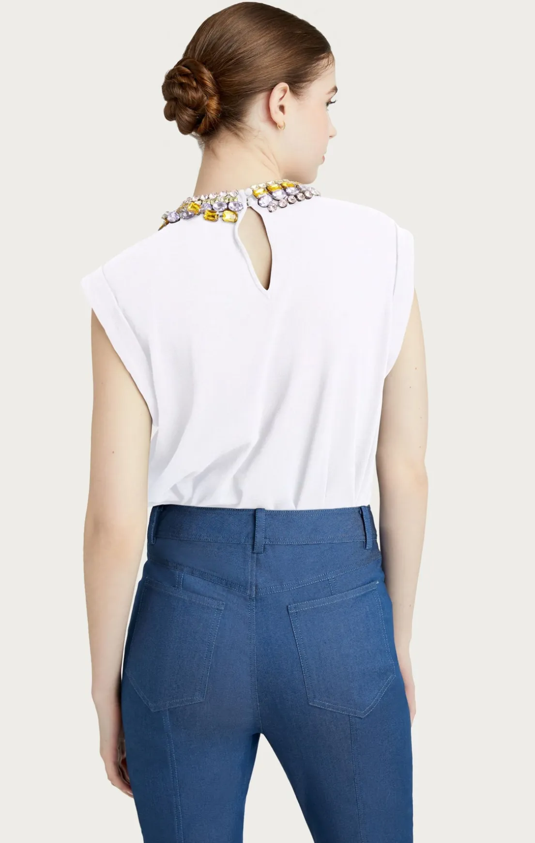 Chunky Rhinestone Embellished Tee