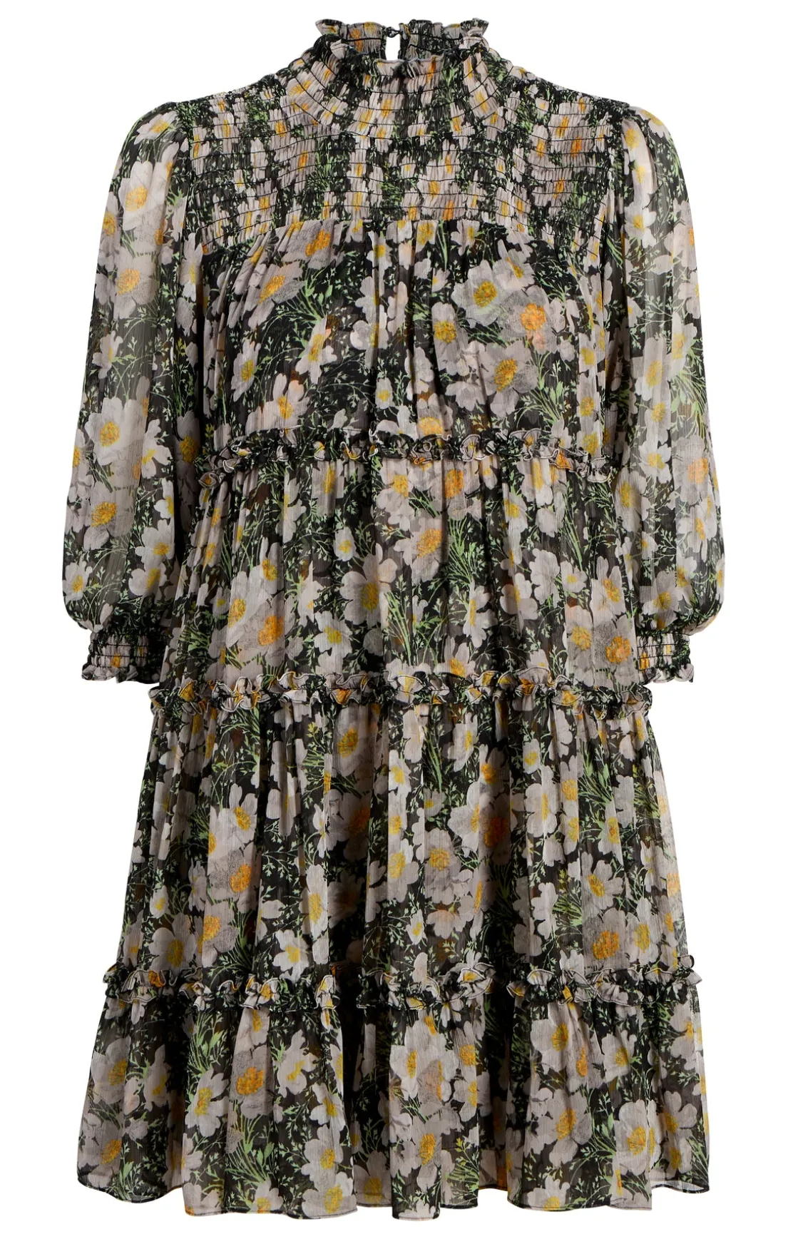 Cosmo Flowers Olive Dress