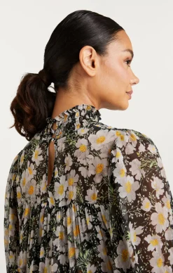 Cosmo Flowers Olive Dress