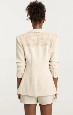 Crochet Lace Scrunched Cheyenne Blazer