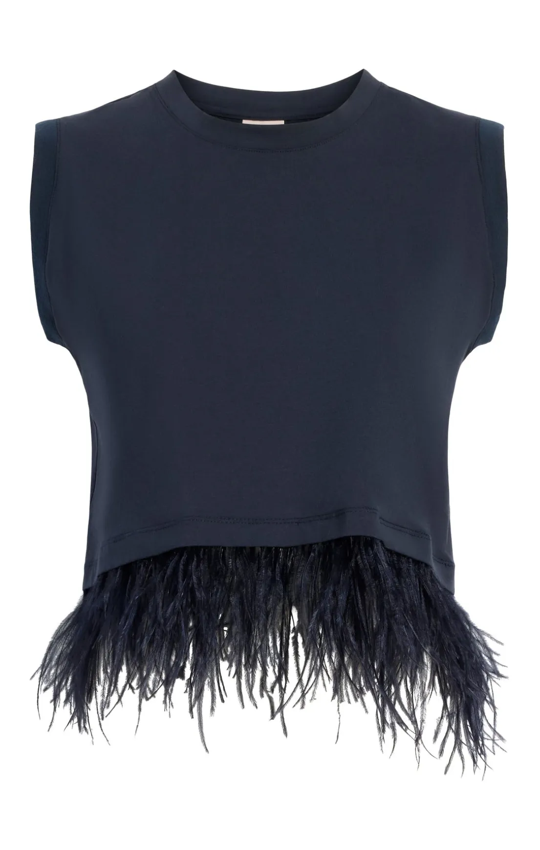 Cropped Feather Tee