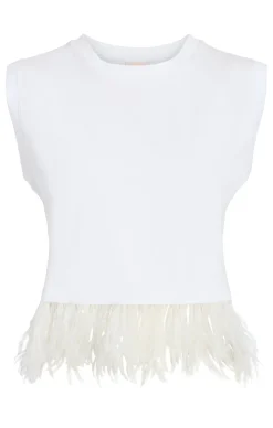 Cropped Feather Tee