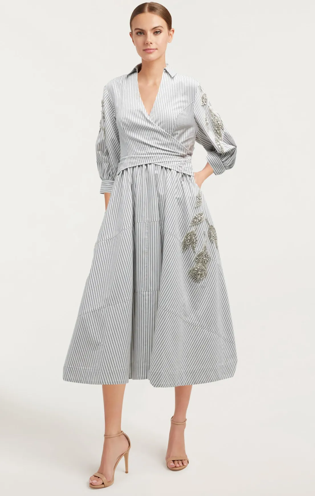Crystal Floral Embellished Camron Dress