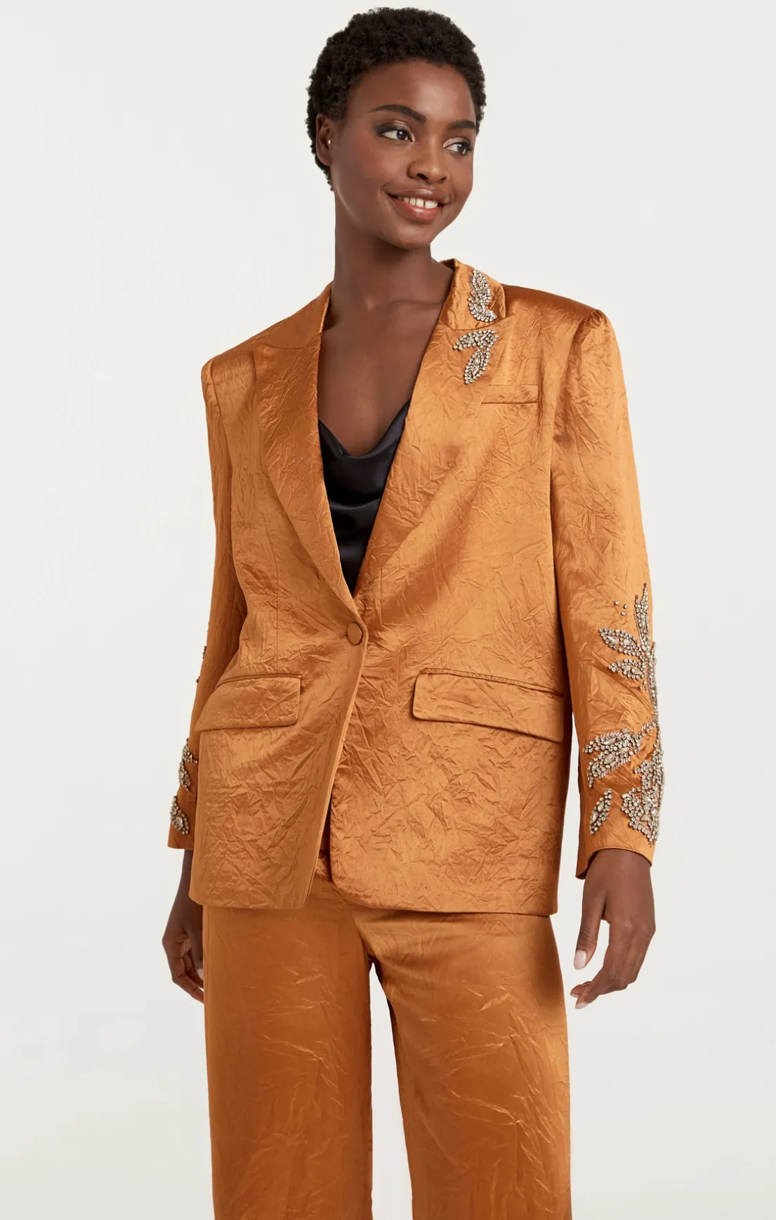 Crystal Floral Embellished Cheyenne Blazer