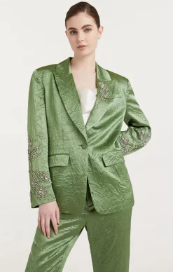 Crystal Floral Embellished Cheyenne Blazer