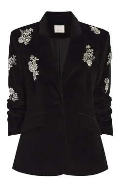 Crystal Ivy Chenille Scrunched Cheyenne Blazer