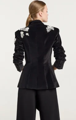 Crystal Ivy Chenille Scrunched Cheyenne Blazer