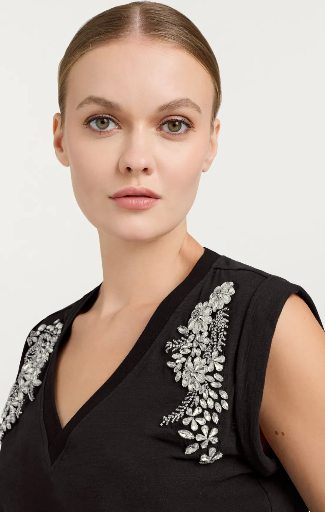 Crystal Ivy Embellished Bella Tee