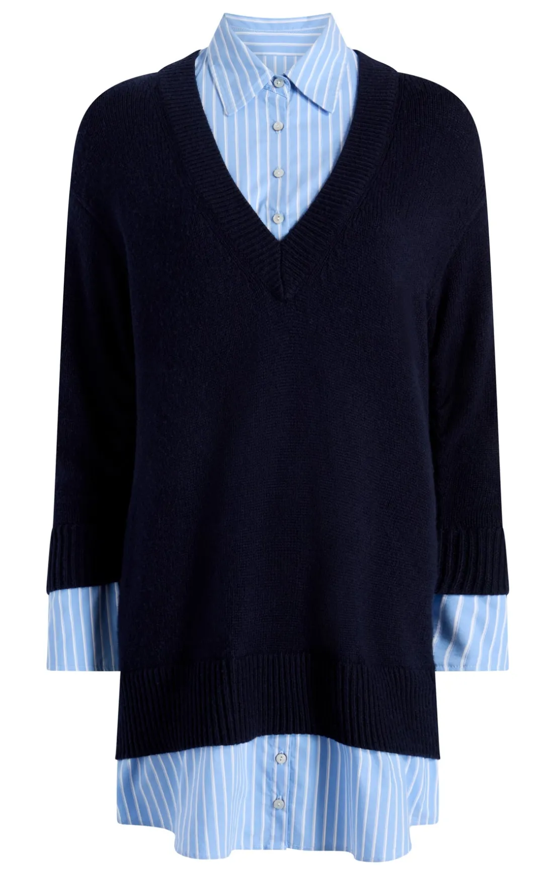 Deep V Remie Stripe Santina Dress