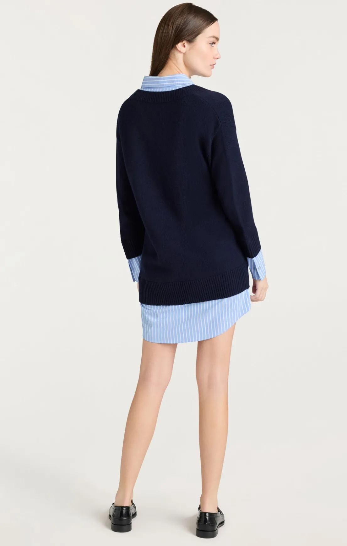 Deep V Remie Stripe Santina Dress