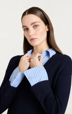 Deep V Remie Stripe Santina Dress