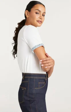 Denim Braided Tee