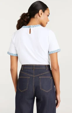 Denim Braided Tee
