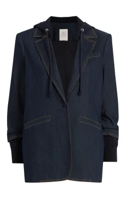 Denim Hooded Khloe Blazer