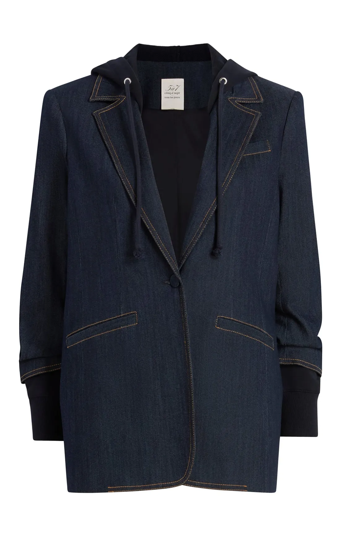 Denim Hooded Khloe Blazer
