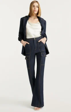Denim Hooded Khloe Blazer