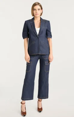 Denim Short Sleeve Khloe Blazer