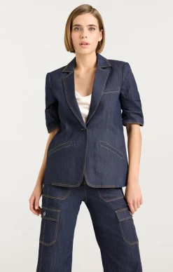 Denim Short Sleeve Khloe Blazer