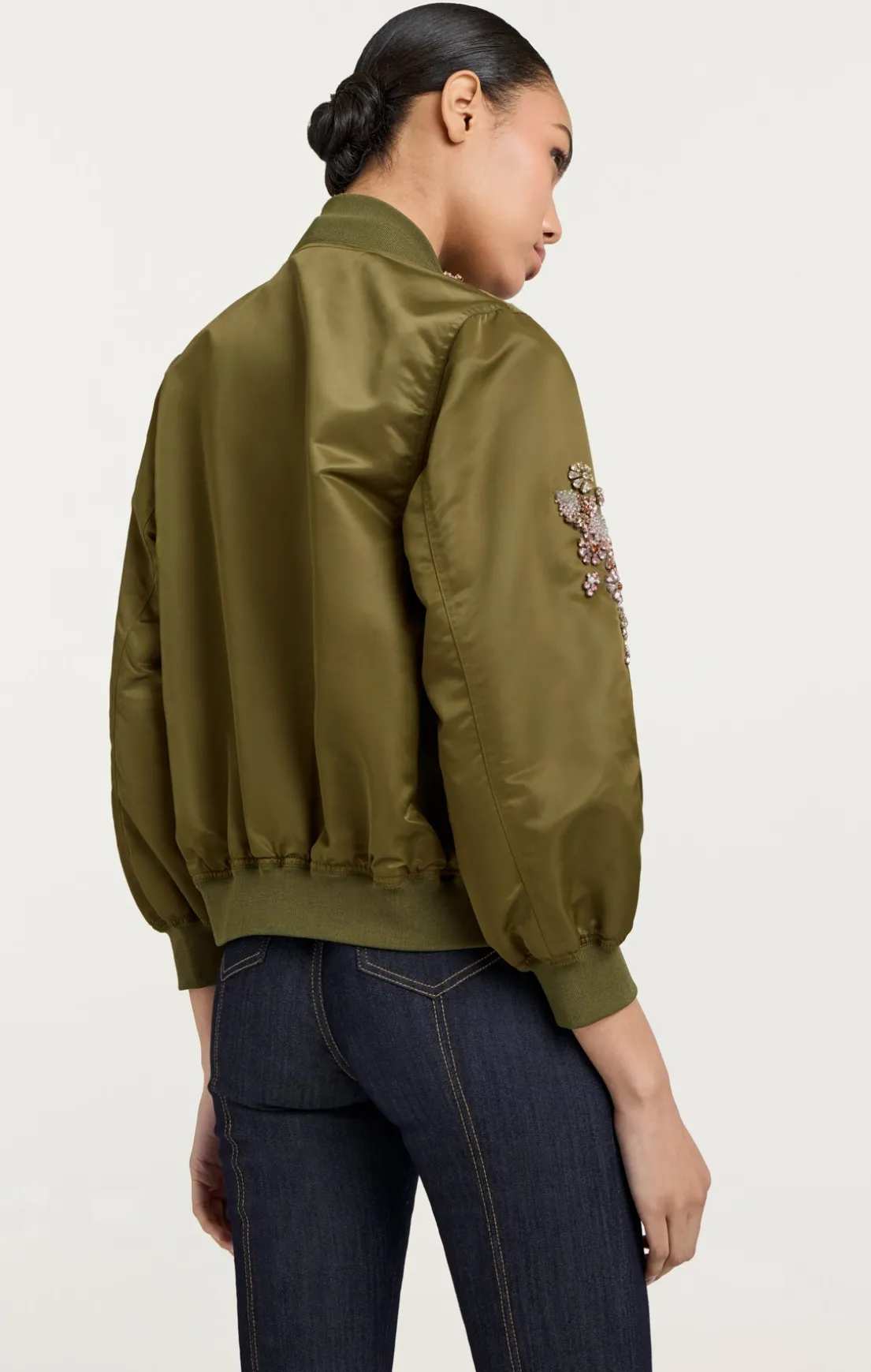 Diamond Daisies Embellished Talulla Bomber