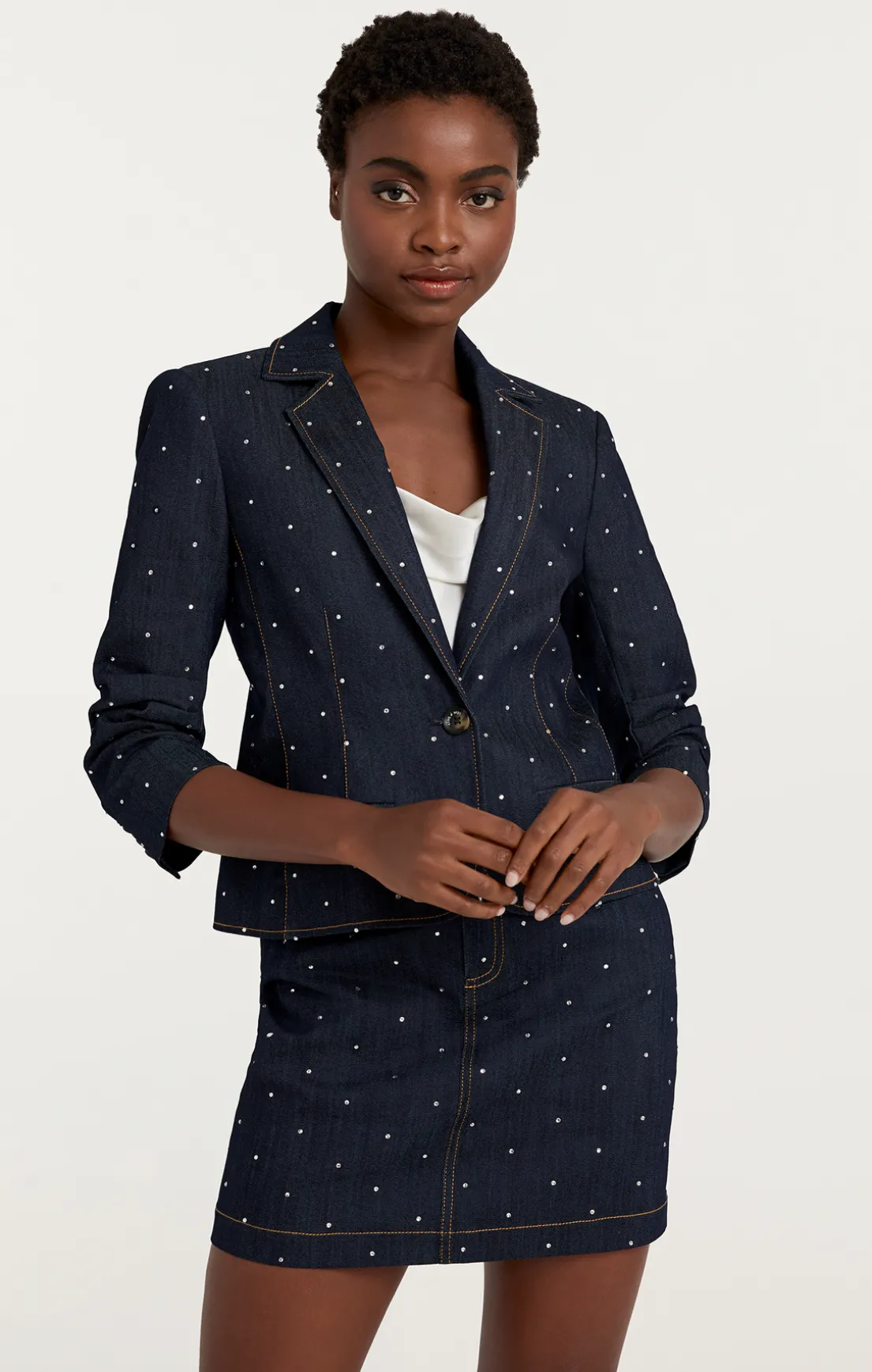 Ditsy Rhinestone Le Petit Khloe Blazer
