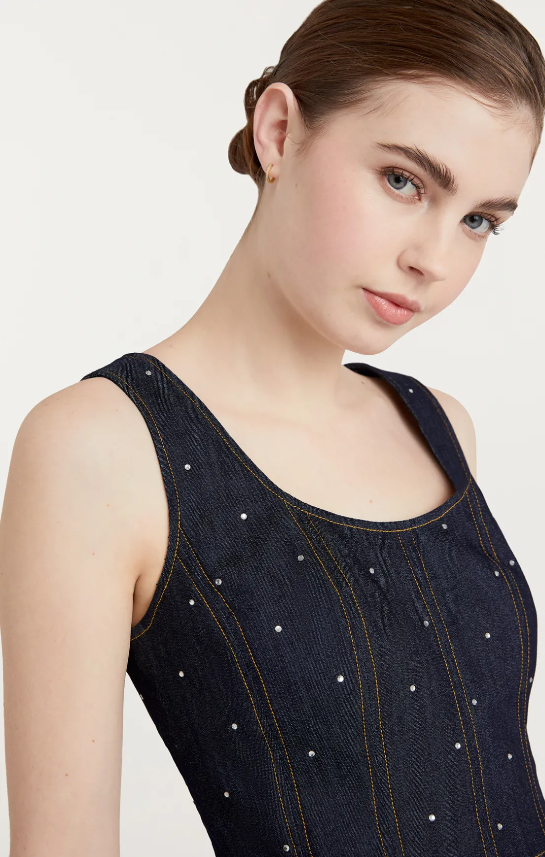 Ditsy Rhinestone Ora Bustier