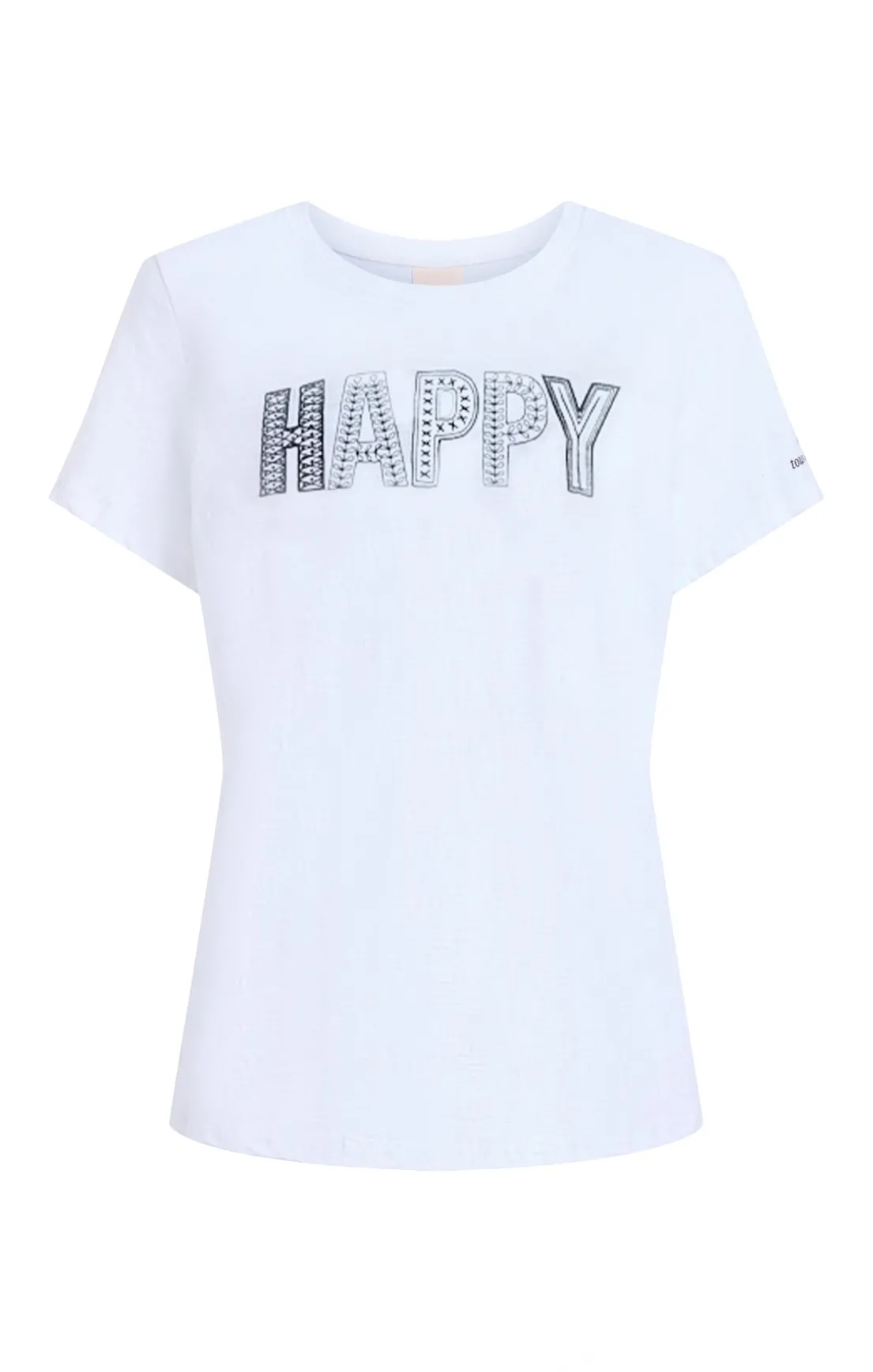 Embroidered Happy Tee