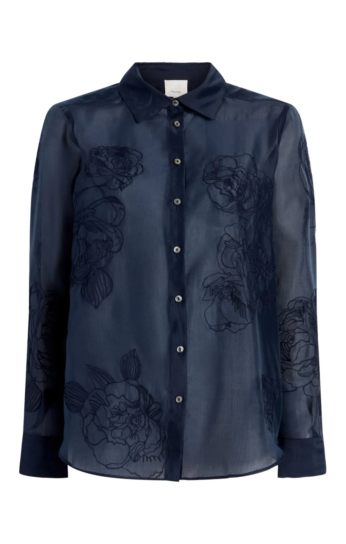 Embroidered Organza Luna Top