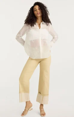 Embroidered Organza Luna Top