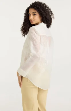 Embroidered Organza Luna Top
