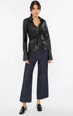 Faux Leather Mckenna Top