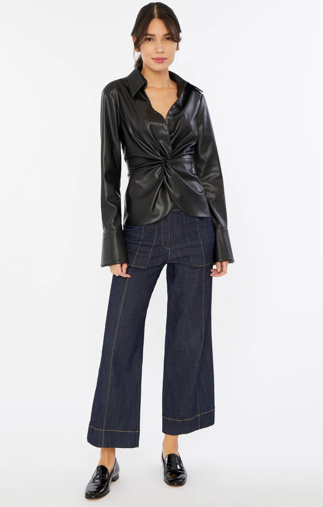 Faux Leather Mckenna Top