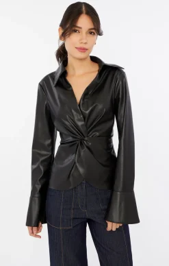 Faux Leather Mckenna Top
