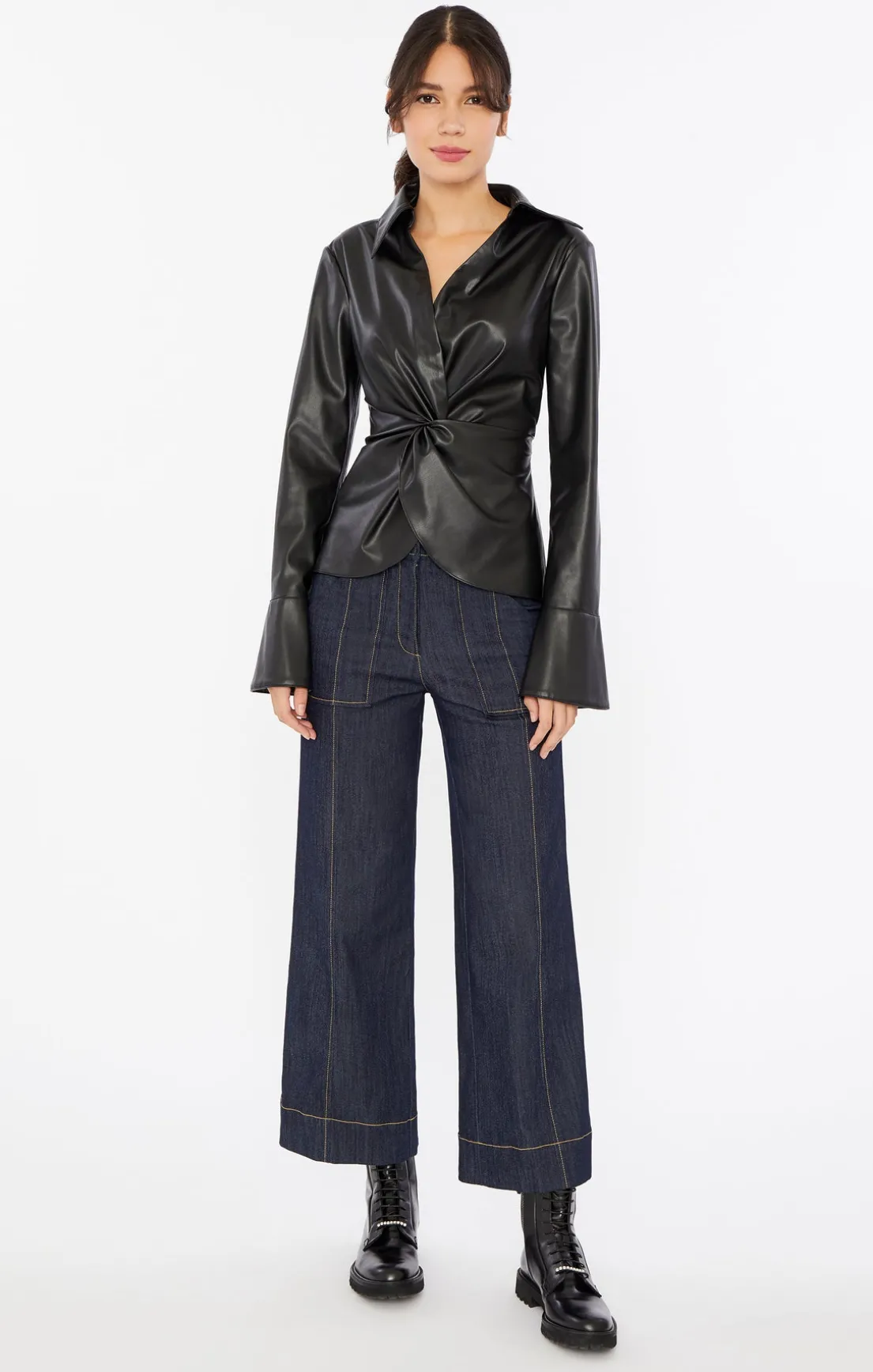 Faux Leather Mckenna Top
