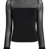 Feather Trim Shantel Top