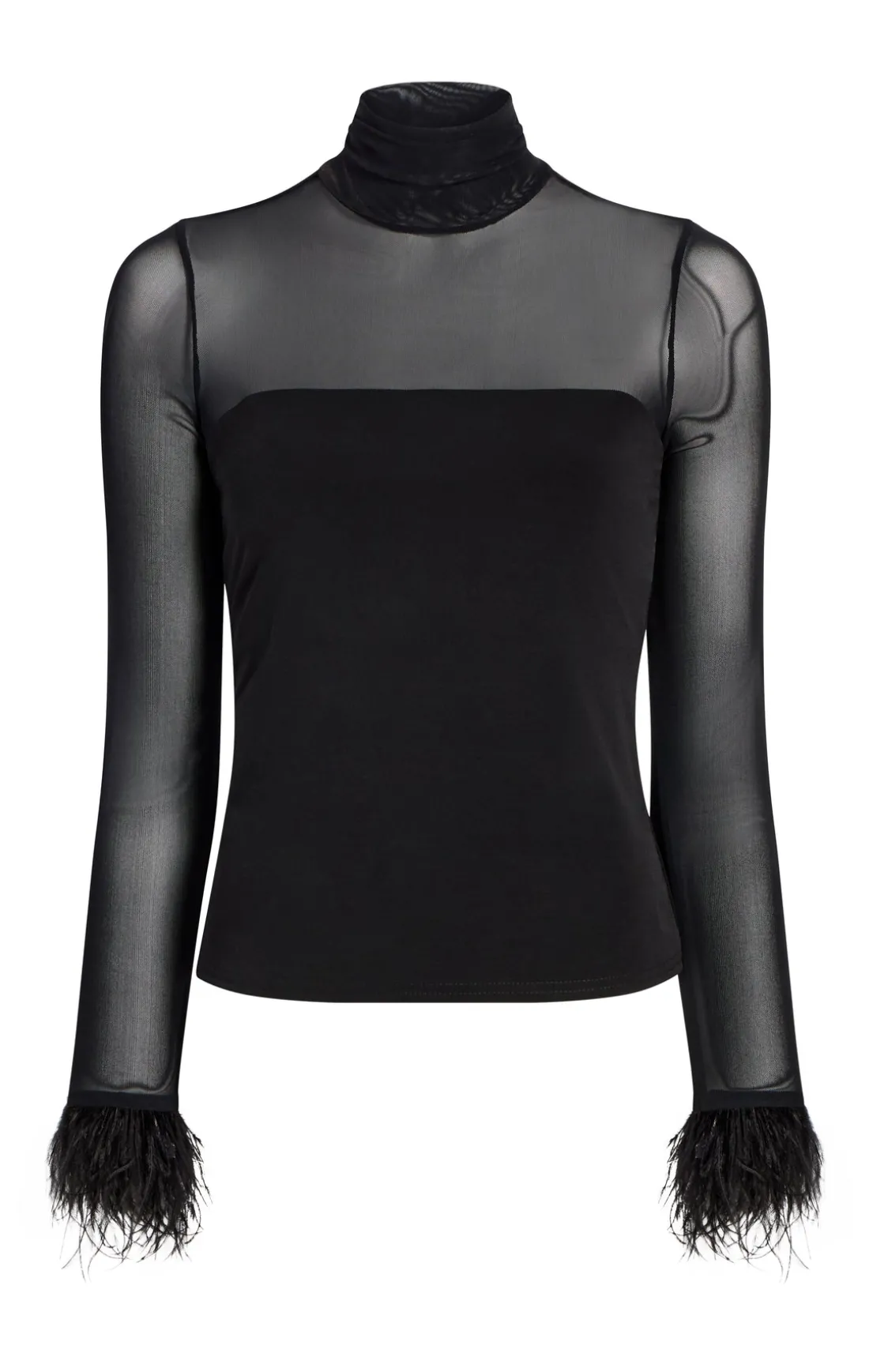Feather Trim Shantel Top
